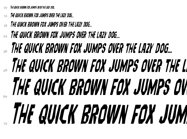 Hitchblock font waterfall