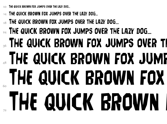 Hitchblock font waterfall
