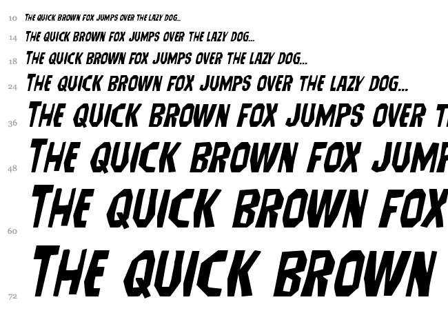 Hitchblock font waterfall