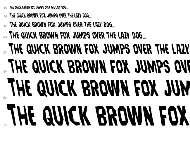 Hitchblock font waterfall