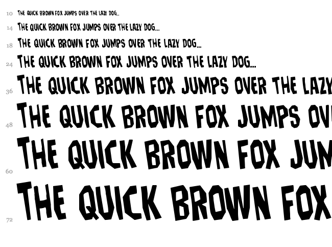 Hitchblock font waterfall