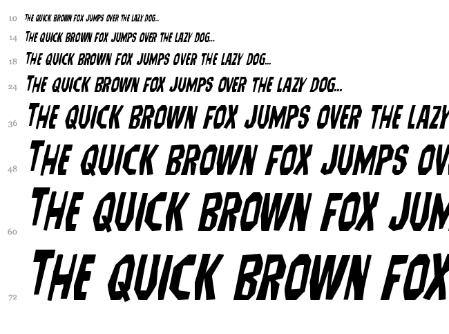 Hitchblock font waterfall
