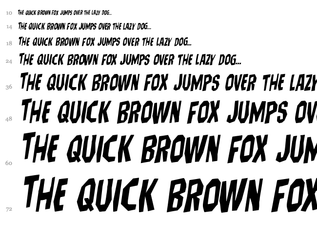 Hitchblock font waterfall