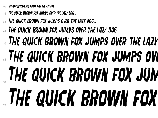 Hitchblock font waterfall
