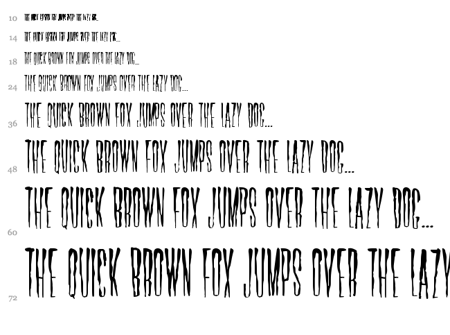 Horror Hotel font waterfall