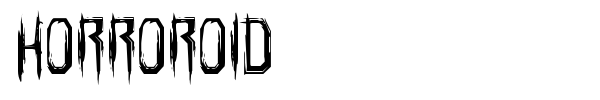 Horroroid font preview