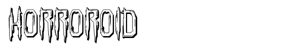 Horroroid font preview