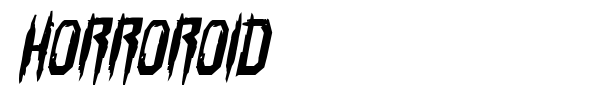 Horroroid font preview