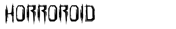 Horroroid font preview