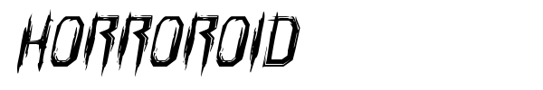 Horroroid font preview