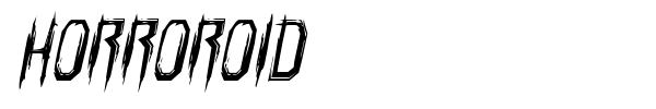 Horroroid font preview