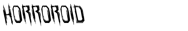 Horroroid font preview