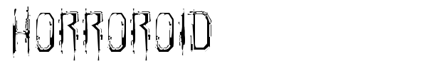 Horroroid font preview