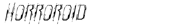 Horroroid font preview