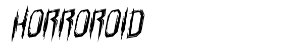 Horroroid font preview