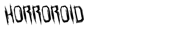 Horroroid font preview
