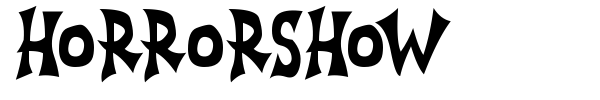 Horrorshow font