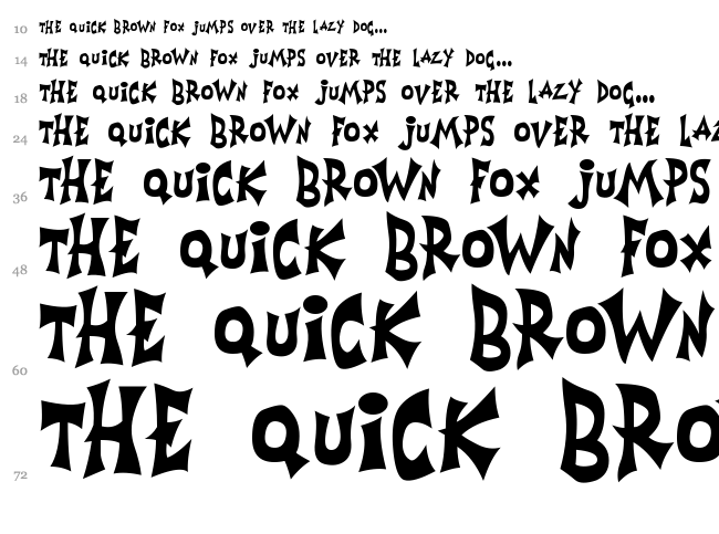 Horrorshow font waterfall