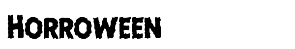 Horroween font preview