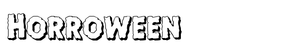 Horroween font preview