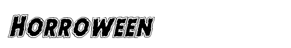 Horroween font preview
