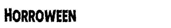 Horroween font preview