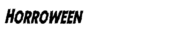 Horroween font preview