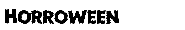 Horroween font preview
