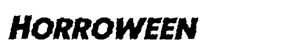 Horroween font preview