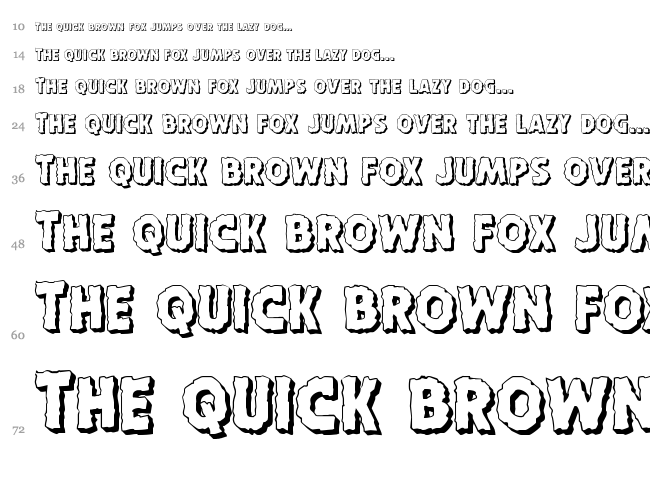 Horroween font waterfall
