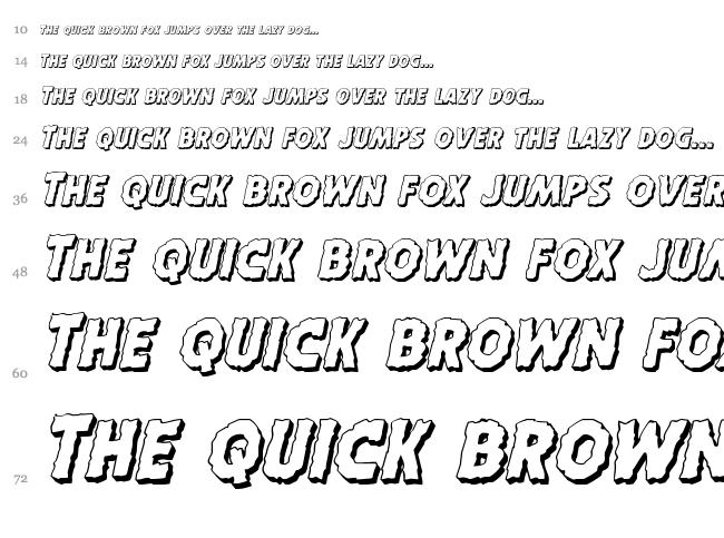 Horroween font waterfall