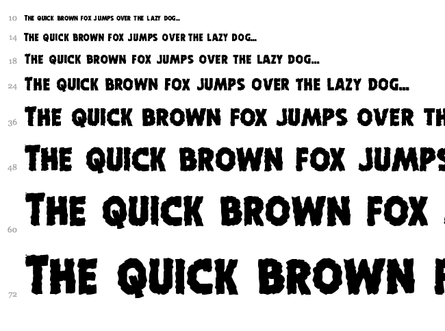 Horroween font waterfall