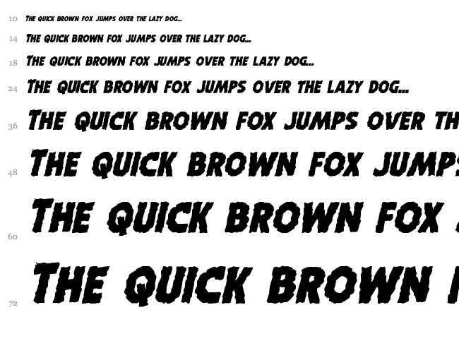 Horroween font waterfall