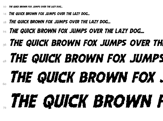 Horroween font waterfall