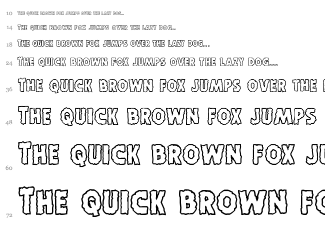 Horroween font waterfall