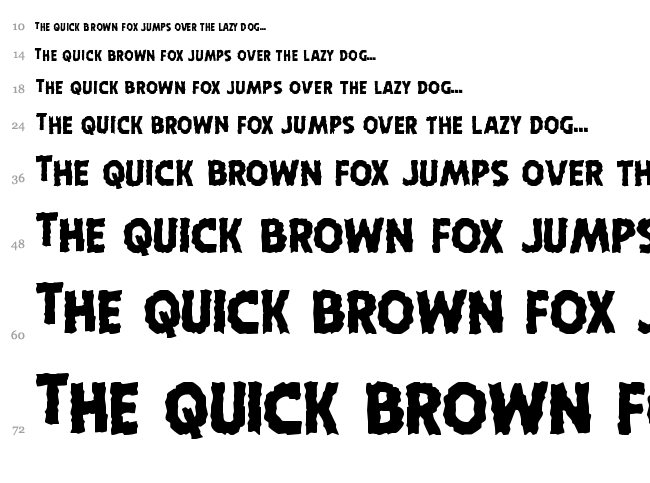 Horroween font waterfall