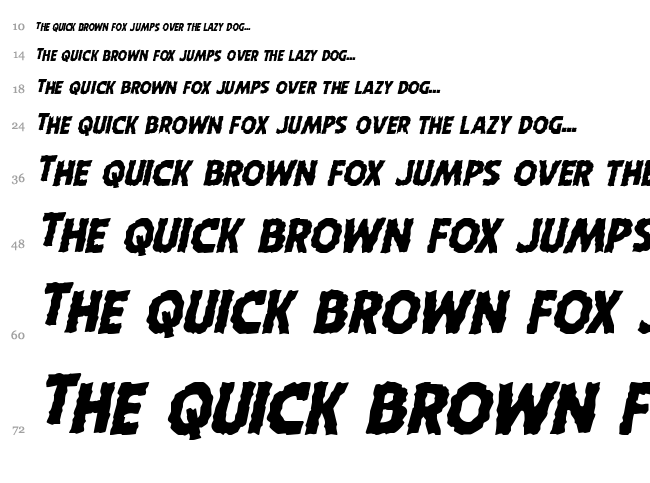 Horroween font waterfall