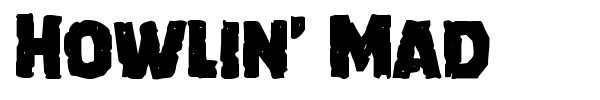 Howlin' Mad font preview