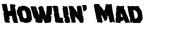 Howlin' Mad font preview