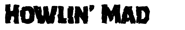 Howlin' Mad font preview