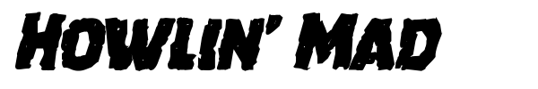 Howlin' Mad font preview
