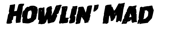 Howlin' Mad font preview
