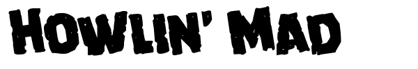 Howlin' Mad font preview