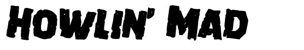 Howlin' Mad font preview