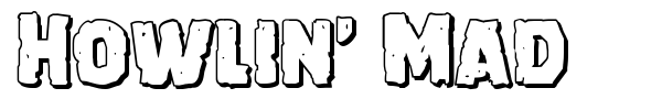 Howlin' Mad font preview