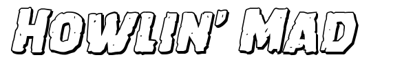 Howlin' Mad font preview