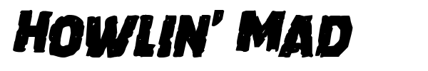 Howlin' Mad font preview
