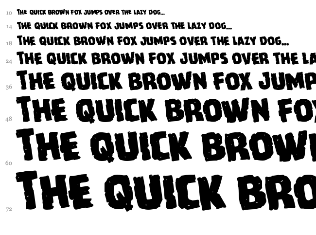 Howlin' Mad font waterfall