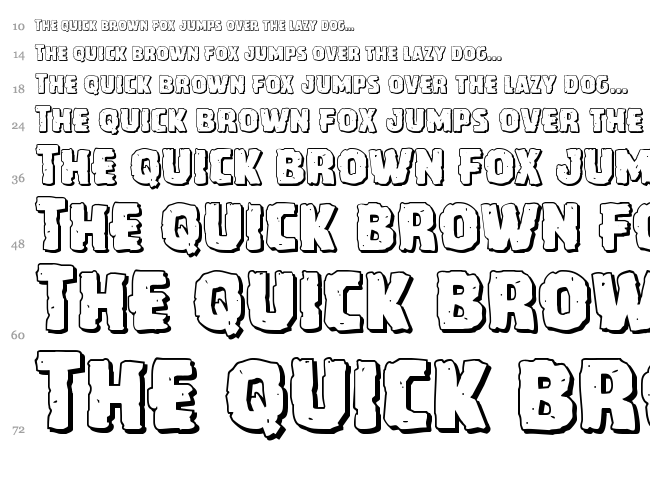 Howlin' Mad font waterfall