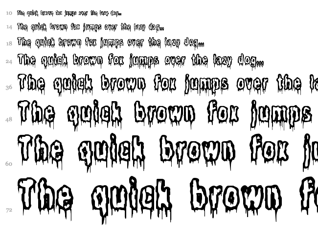 It lives in the Swamp font waterfall